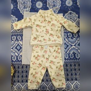 EUC Ralph Lauren Floral Fleece Set 9M